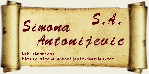 Simona Antonijević vizit kartica